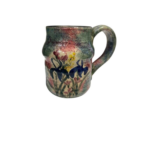 Vintage Iris Pottery Mug - Picture 1 of 7